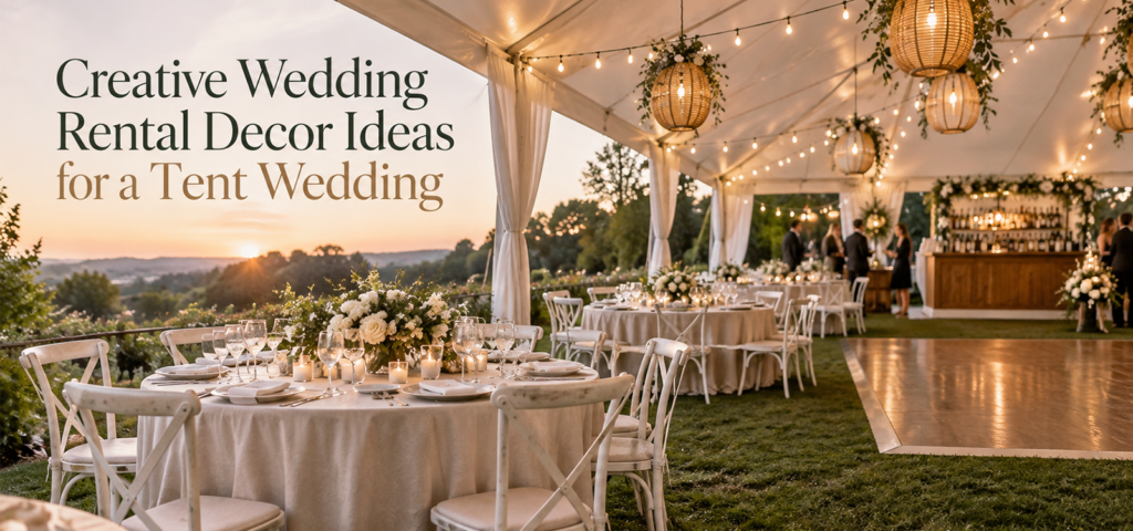 Creative Wedding Rental Decor Ideas for a Tent Wedding
